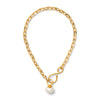 big + bold gold pearl pendant