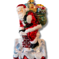 hand painted ornament - santa's on the roof!