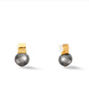 smooth + classic pebble pearl earrings