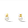 smooth + classic pebble pearl earrings