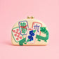 Mahjong Clutch- Embroidered