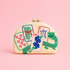 Mahjong Clutch- Embroidered