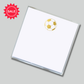 small square gold foil soccer ball
