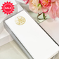 Long Skinny Gold Foil Sand Dollar Notepad