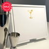 Large Gold Foil Martini Notepad