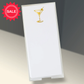 Long Skinny Gold Foil Martini Notepad