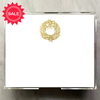 Large Gold Foil Wreath Notepad