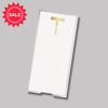 Long Skinny Gold Foil Corkscrew Notepad