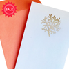 Long Skinny Gold Foil Coral Notepad