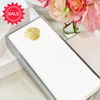 Long Skinny Gold Foil Shell Notepad