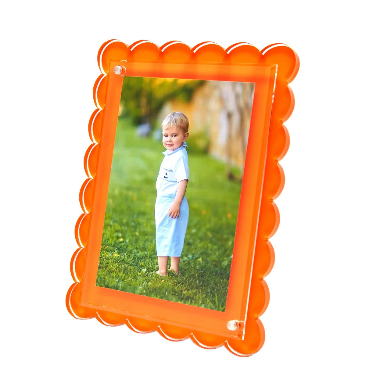 scalloped lucite frame - 6x8