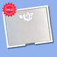 Large White Foil Flower Notepad