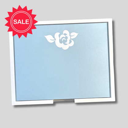 Large White Foil Flower Notepad