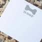 Large Taupe Woof Notepad