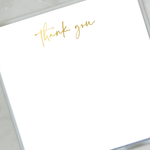 Paddie Gold Foil Thank You Notepad