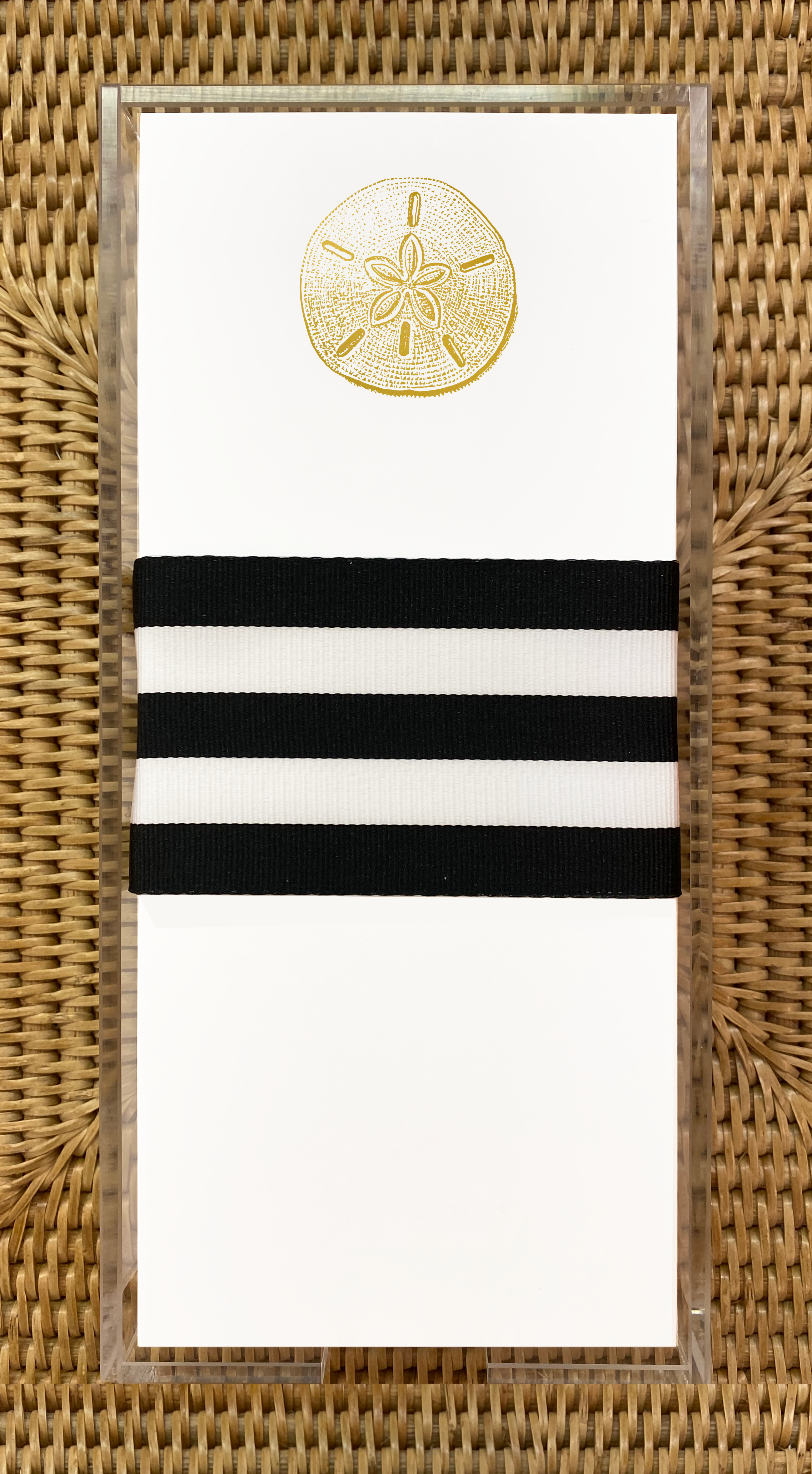 Buck Gold Foil Sand Dollar Notepad