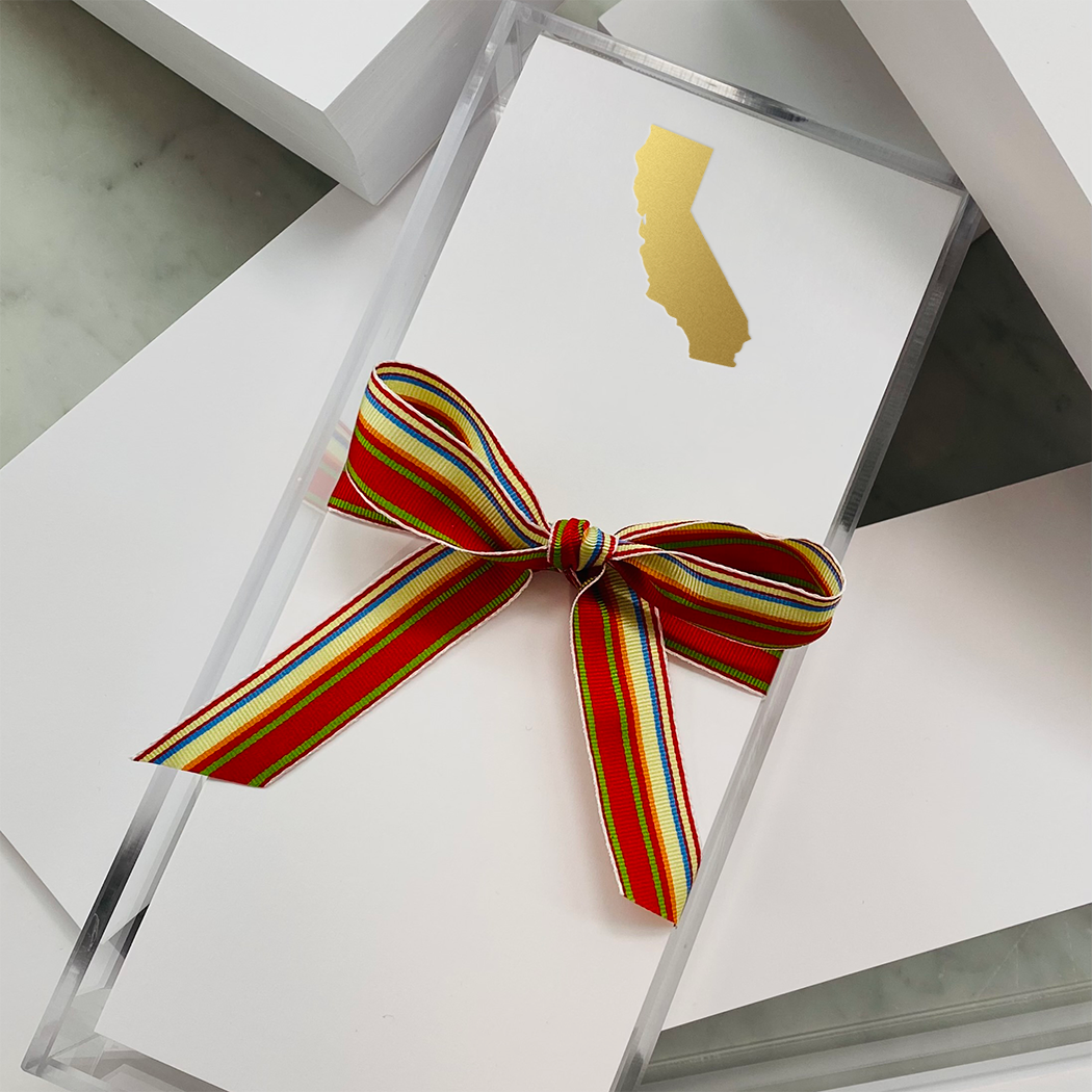 Buck Gold Foil States Notepad