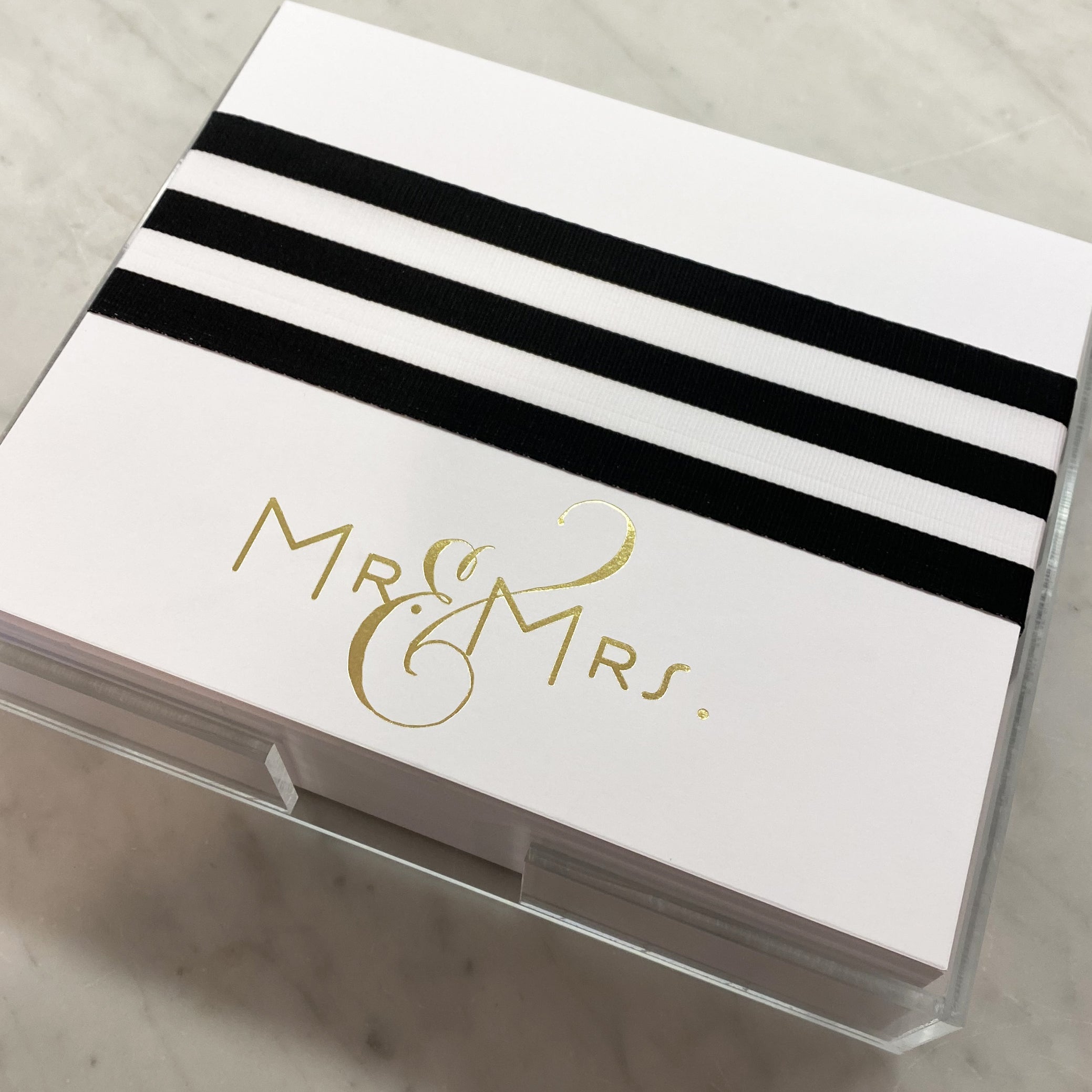 Luxe Gold Foil "Mr. & Mrs." Notepad