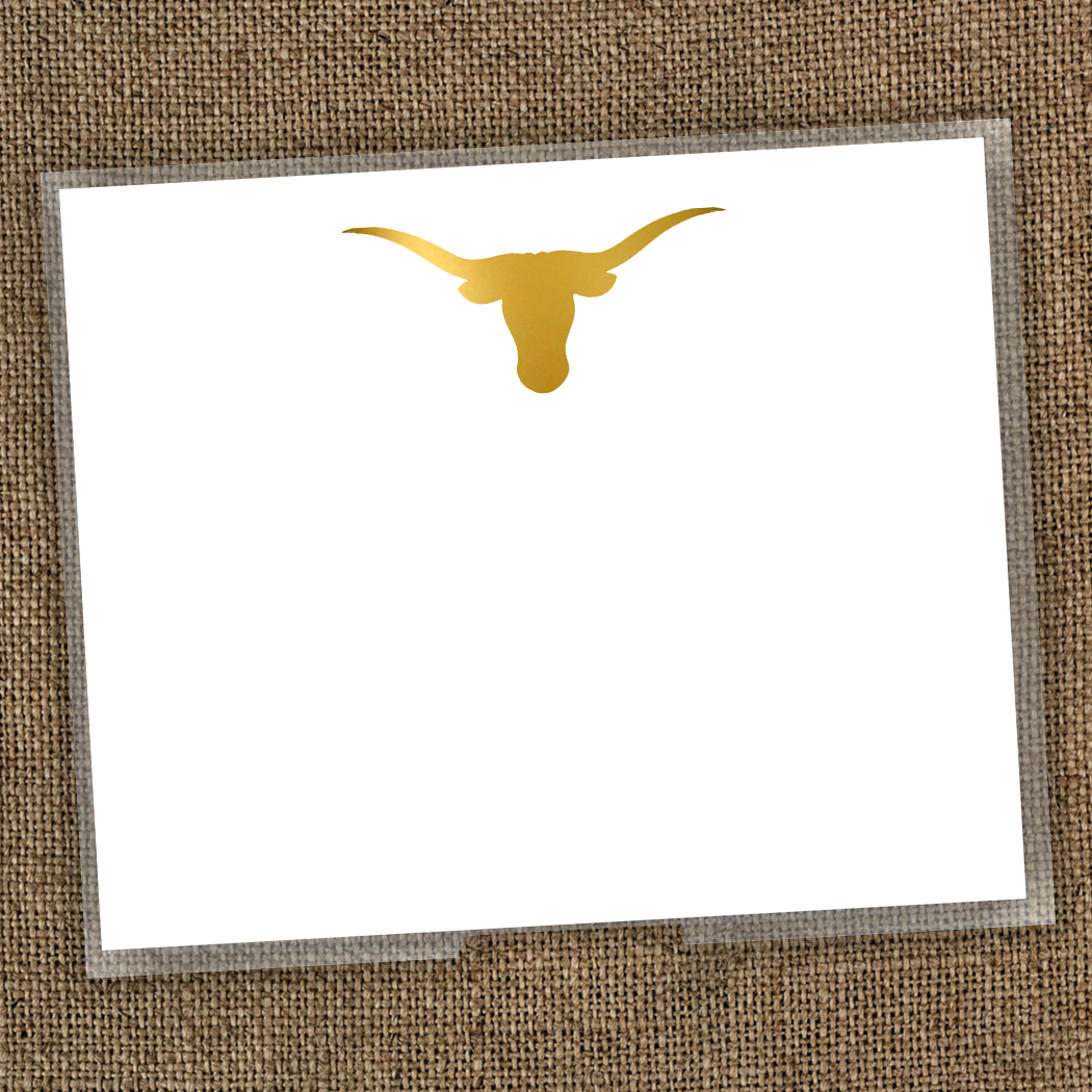 Luxe Gold Foil Longhorn Notepad