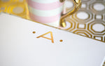 Luxe Gold Initial Notepad