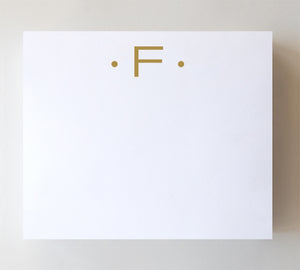 Luxe Gold Initial Notepad
