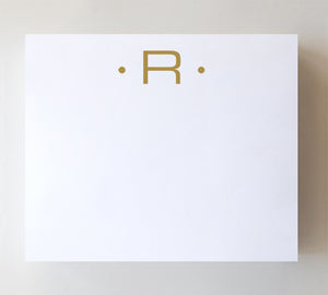 Luxe Gold Initial Notepad