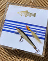 Small Square Gold Foil Fish