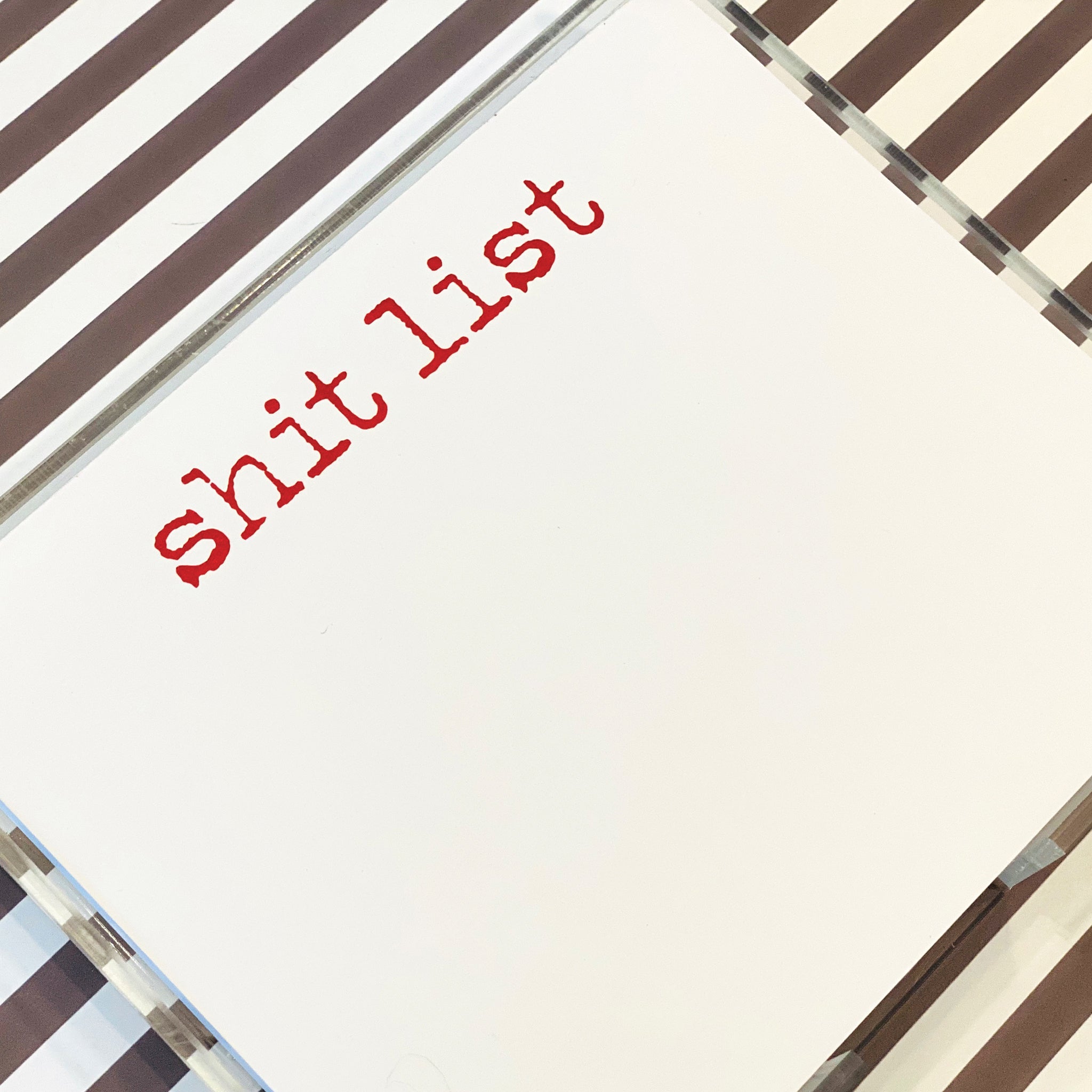 Luxe Red Shit List Notepad