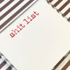 Large Red Shit List Notepad