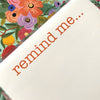 Large Orange Remind Me Notepad